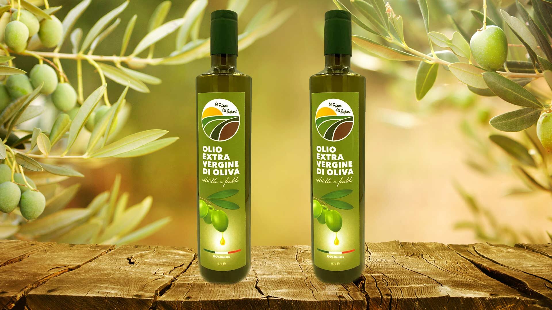 Confezione 2 bottiglie olio extravergine di oliva - La Piana dei Sapori