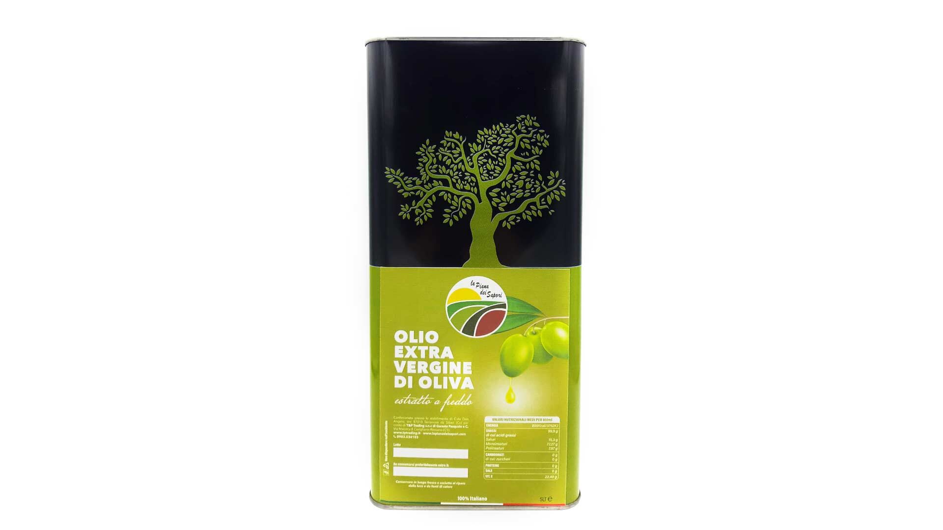 latta 5 litri olio extravergine di oliva calabrese